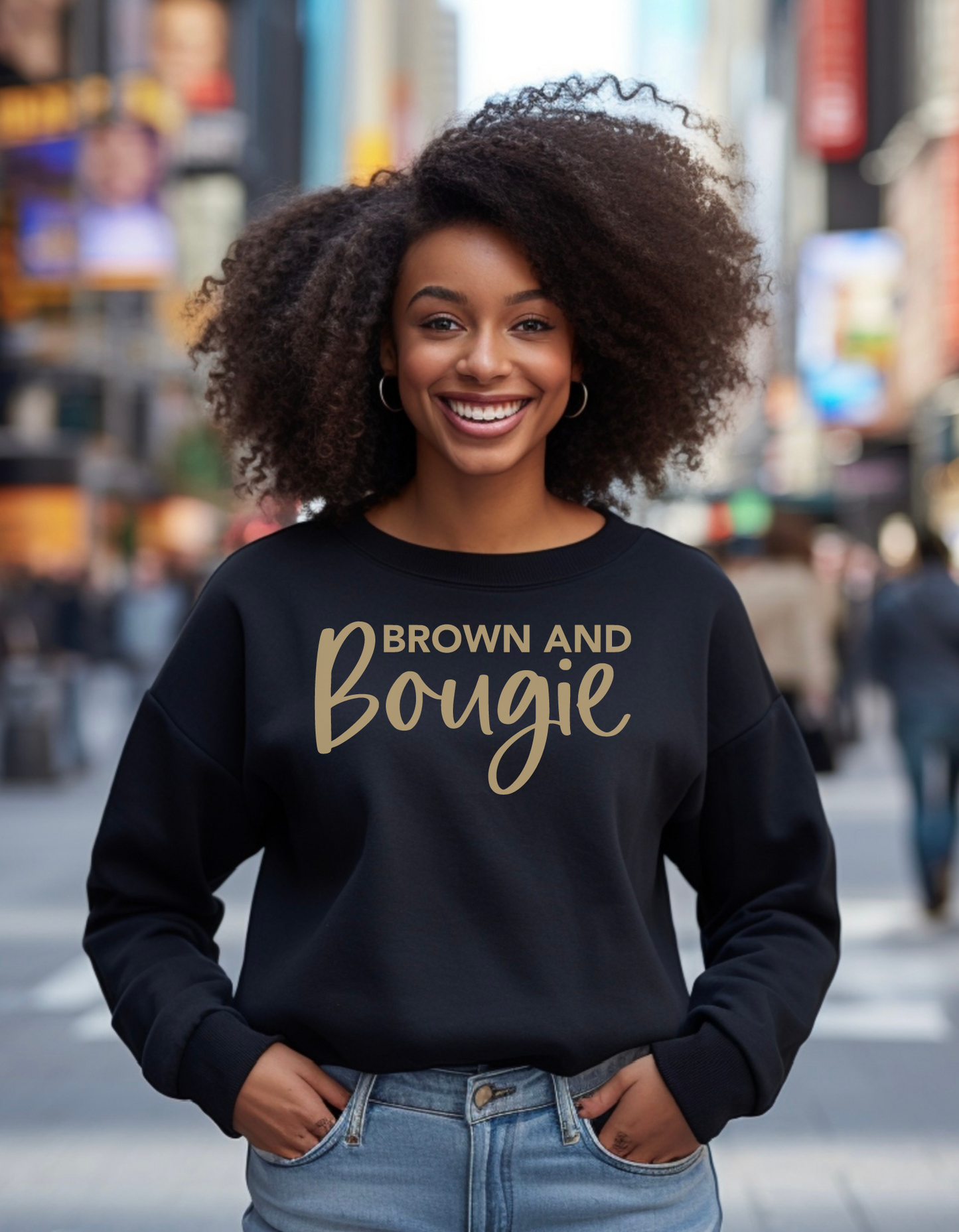 Brown & Bougie (Tan Font)